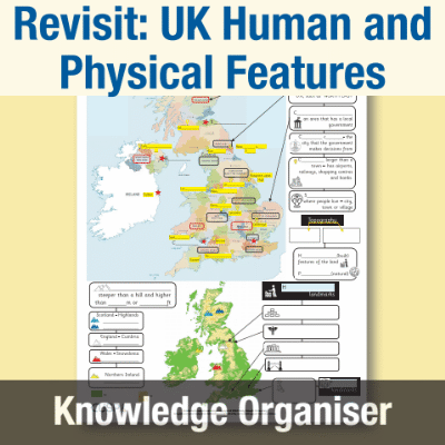 Image of Year 3 Geography (Revisit: UK Human and Physical Features) Knowledge Organiser KO CUSP Resource