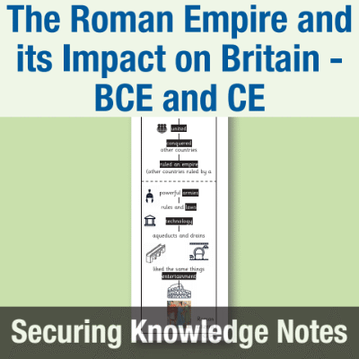 Image of Year 3 History BCE-CE (The Roman Empire and its Impact on Britain) Knowledge Notes SKN CUSP Resource