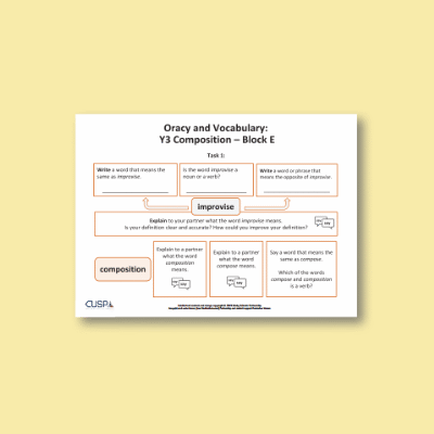 Y3 Music E (Composition) Oracy Tasks OT