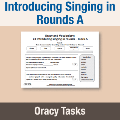 Image of Year 3 Music A (Introducing Singing in Rounds) Oracy Tasks OT CUSP Resource