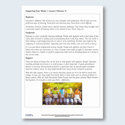 Y3 Reading (The Great Food Bank Heist 3) Supporting Text ST