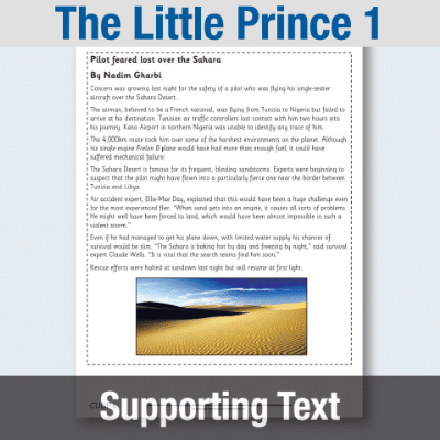 Image of Year 3 Reading (The Little Prince 1) Supporting Text ST CUSP Resource