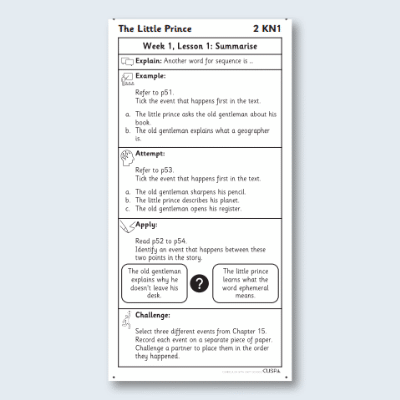 Y3 Reading (The Little Prince 2) Knowledge Notes KN