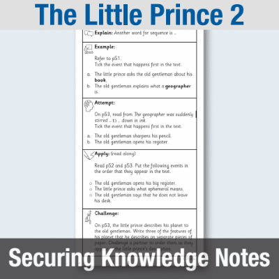 Image of Year 3 Reading (The Little Prince 2) Knowledge Notes SKN CUSP Resource