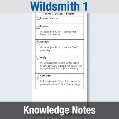 Image of Year 3 Reading (Wildsmith 1) Knowledge Notes KN CUSP Resource