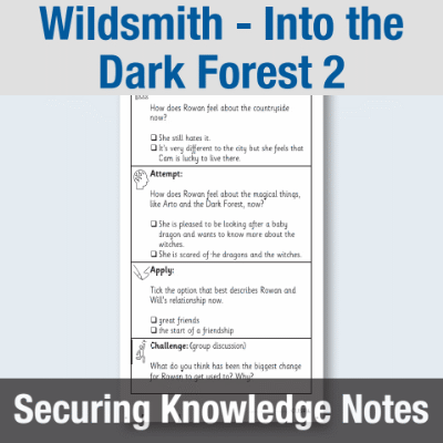 Image of Year 3 Reading (Wildsmith - Into the Dark Forest 2) Knowledge Notes SKN CUSP Resource