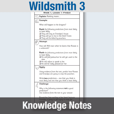 Image of Year 3 Reading (Wildsmith 3) Knowledge Notes KN CUSP Resource