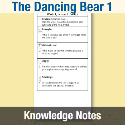 Image of Year 3 Reading (The Dancing Bear 1) Knowledge Notes KN CUSP Resource
