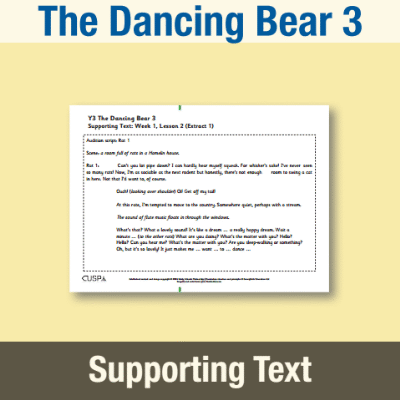 Image of Year 3 Reading (The Dancing Bear 3) Supporting Text ST CUSP Resource