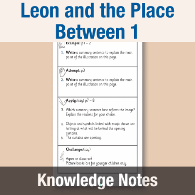 Image of Year 3 Reading (Leon and the Place Between 1) Knowledge Notes KN CUSP Resource