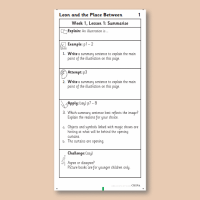 Y3 Reading (Leon and the Place Between 1) Knowledge Notes KN