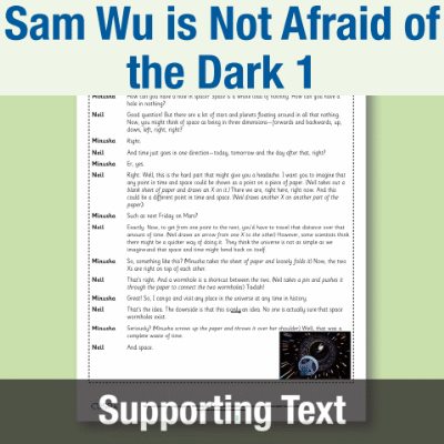 Image of Year 3 Reading (Sam Wu is Not Afraid of the Dark 1) Supporting Text ST CUSP Resource