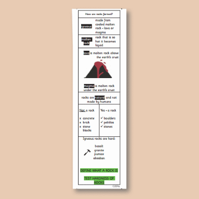 Y3 Science (Rocks) Knowledge Notes KN