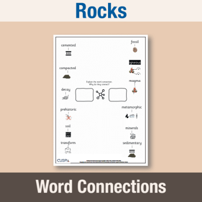Image of Year 3 Science (Rocks) Word Connections WC CUSP Resource