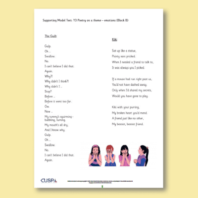 Y3 Writing B (Poetry on a Theme: Emotions) Supporting Model Text SMT