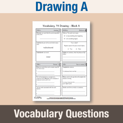 Image of Year 4 Art and Design A (Drawing) Vocabulary Questions VQ CUSP Resource