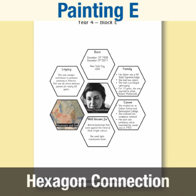 Image of Year 4 Art E (Painting) AR Significant Artists Hexagon Connections CUSP Resource