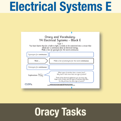 Image of Year 4 Design and Technology E (Electrical Systems) Oracy Tasks OT CUSP Resource