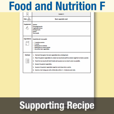 Image of Year 4 DT F (Food and Nutrition) AR2 Supporting Recipes CUSP Resource