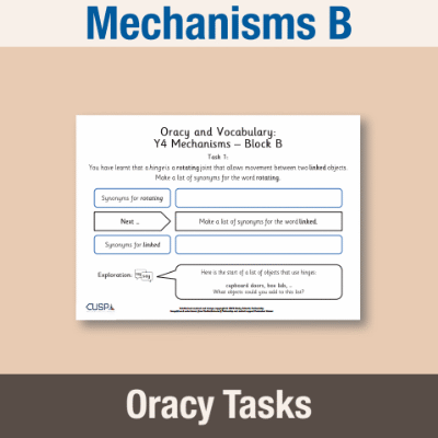 Image of Year 4 Design and Technology B (Mechanisms) Oracy Tasks OT CUSP Resource
