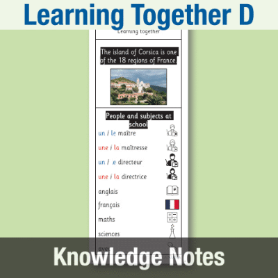 Image of Year 4 French D (Learning Together) Knowledge Notes KN CUSP Resource