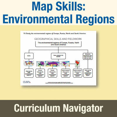 Image of Year 4 Geography (Map Skills: Environmental Regions of Europe, Russia, North and South America) Curriculum Navigator CN CUSP Resource