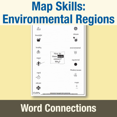 Image of Year 4 Geography (Map Skills: Environmental Regions of Europe, Russia, North and South America) Word Connections WC CUSP Resource