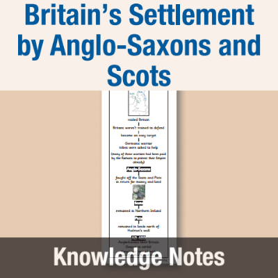 Image of Year 4 History (Study Britain's Settlement by Anglo-Saxons and Scots) Knowledge Notes KN CUSP Resource