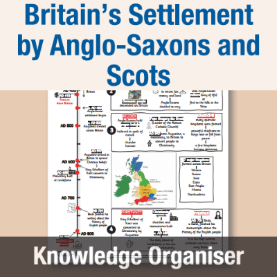 Image of Year 4 History (Study Britain's Settlement by Anglo-Saxons and Scots) Knowledge Organiser KO CUSP Resource