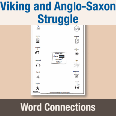 Image of Year 4 History (Study the Viking and Anglo-Saxon Struggle for the Kingdom of England) Word Connections WC CUSP Resource