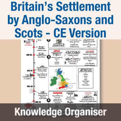 Image of Year 4 History (Study Britain's Settlement by Anglo-Saxons and Scots - CE Version) Knowledge Organiser KO CUSP Resource