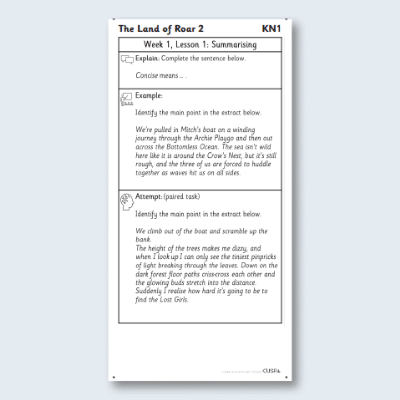 Y4 Reading (The Land of Roar 2) Knowledge Notes KN