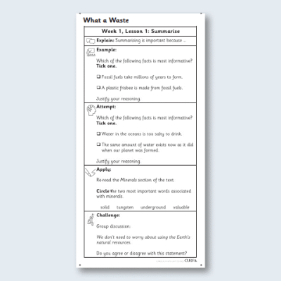Y4 Reading (What a Waste) Knowledge Notes KN