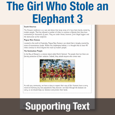 Image of Year 4 Reading (The Girl Who Stole an Elephant 3) Supporting Text ST CUSP Resource