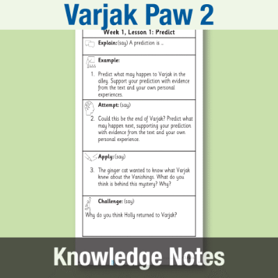 Image of Year 4 Reading (Varjak Paw 2) Knowledge Notes KN CUSP Resource