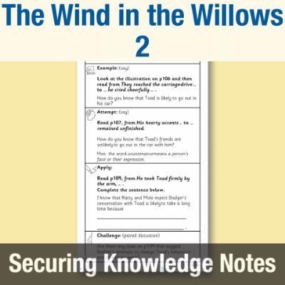 Image of Year 4 Reading (The Wind in the Willows 2) Knowledge Notes SKN CUSP Resource