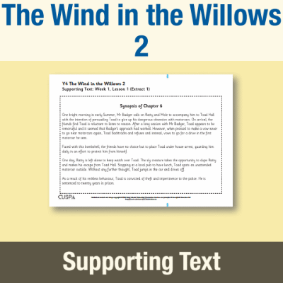 Image of Year 4 Reading (The Wind in the Willows 2) Supporting Text ST CUSP Resource