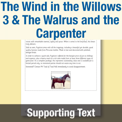 Image of Year 4 Reading (The Wind in the Willows 3 & The Walrus and the Carpenter) Supporting Text ST CUSP Resource