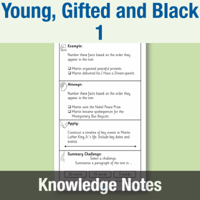 Image of Year 4 Reading (Young, Gifted and Black 1) Knowledge Notes KN CUSP Resource