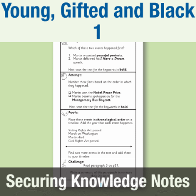 Image of Year 4 Reading (Young, Gifted and Black 1) Knowledge Notes SKN CUSP Resource