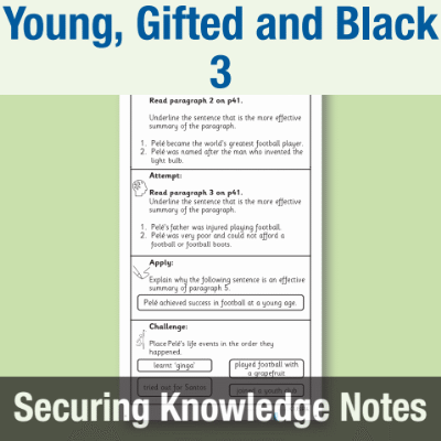 Image of Year 4 Reading (Young, Gifted and Black 3) Knowledge Notes SKN CUSP Resource