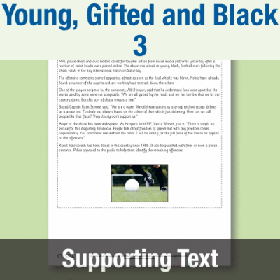 Image of Year 4 Reading (Young, Gifted and Black 3) Supporting Text ST CUSP Resource