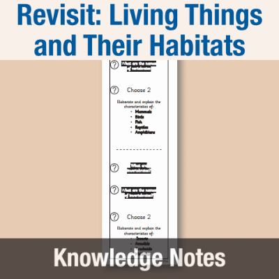 Image of Year 4 Science (Revisit Living Things and Their Habitats) Knowledge Notes KN CUSP Resource