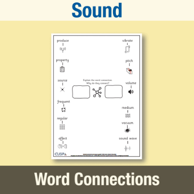 Image of Year 4 Science (Sound) Word Connections WC CUSP Resource