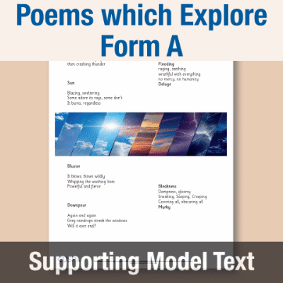 Image of Year 4 Writing A (Poems which Explore Form) Supporting Model Text SMT CUSP Resource