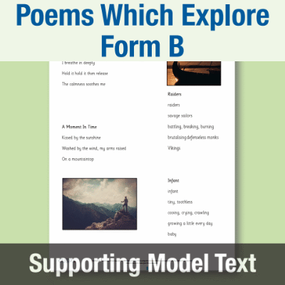 Image of Year 4 Writing B (Poems Which Explore Form) Supporting Model Text SMT CUSP Resource