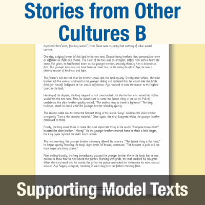 Image of Year 4 Writing B (Stories from Other Cultures) Supporting Model Text SMT CUSP Resource