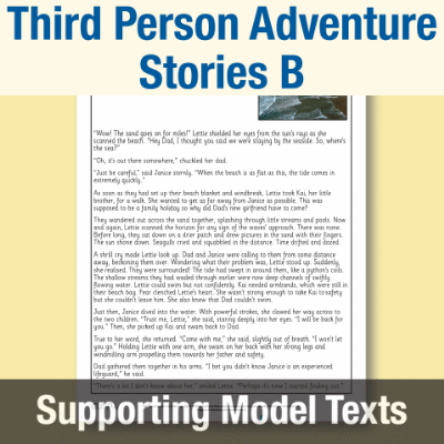 Image of Year 4 Writing B (Third Person Adventure Stories) Supporting Model Text SMT CUSP Resource