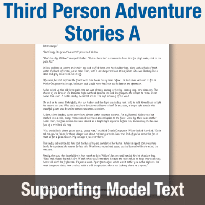 Image of Year 4 Writing A (Third Person Adventure Stories) Supporting Model Text SMT CUSP Resource