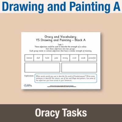 Image of Year 5 Art and Design A (Drawing and Painting) Oracy Tasks OT CUSP Resource